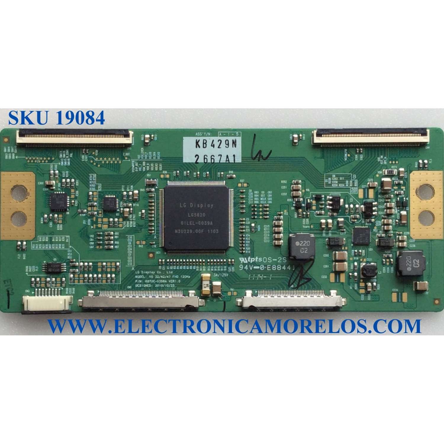 T-CON / TOSHIBA 6871L-2667A / 6870C-0358A / 2667A / PANEL LC420EUD (SD)(F2) / MODELOS 42TL515U / PARTES SUSTITUTAS 6871L-2411C / 6871L-2693A / 6871L-2411B / 6871L-2573A / 6871L-2554A / 6871L-2411D / 6871L-2411A / 6871L-2789A